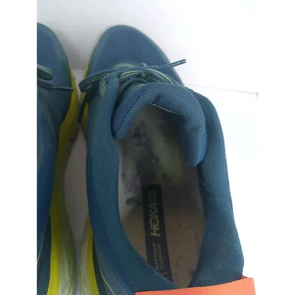 HOKA Running Shoes‎ Athletic Sneakers Cushioned Performance Training Blue Yellow